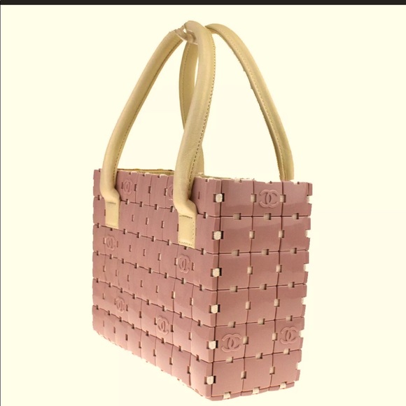 RARE VINTAGE CHANEL PUZZLE RESIN BAG -Pink - Picture 5 of 8